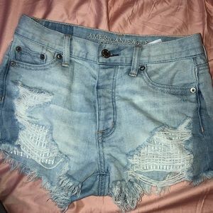 AE denim shorts